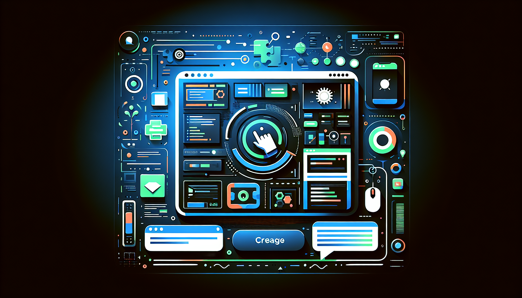 Interface Bubble no-code avec outils de développement visuel