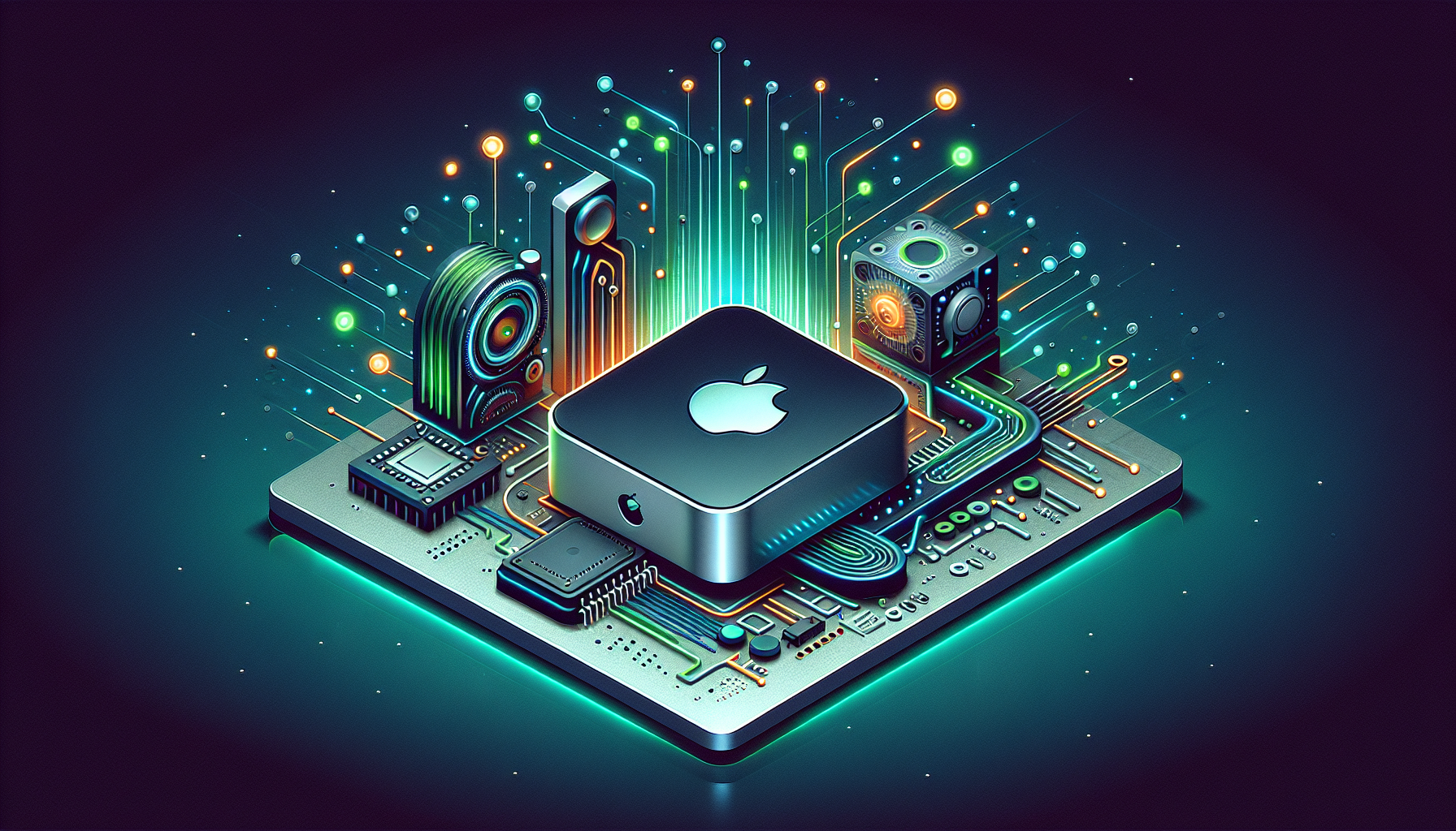 Agents IA locaux Perplexity sur Mac mini - illustration concept